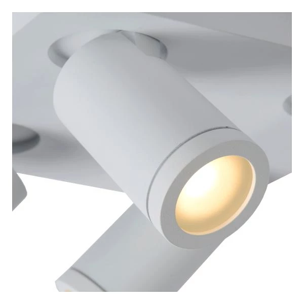 Lucide TAYLOR - Foco de techo Baño - LED Dim to warm - GU10 - 4x5W 2200K/3000K - IP44 - Blanco - detalle 1